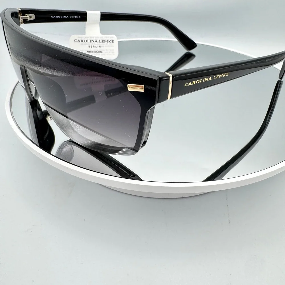 Carolina Lemke Sunglasses Vigo Oversized Shield Flat Top CL32571
